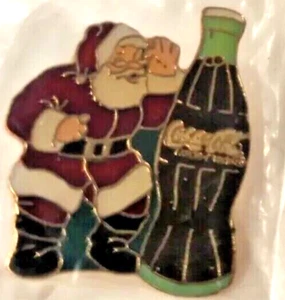 Coca-Cola Collectibles Lapel Pins SANTA CLAUS Lot of 5 Vintage Coke Bottle - Picture 1 of 12