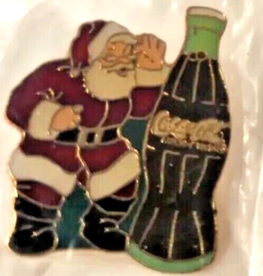 Coca-Cola Collectibles Lapel Pins SANTA CLAUS Lot of 5 Vintage Coke Bottle - Image 1 of 4