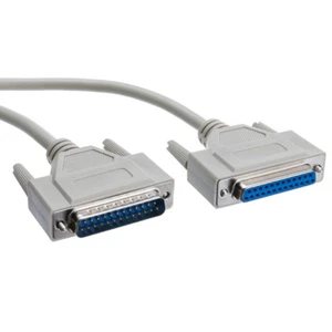 Cable de extensión paralelo serie DB25 de 3 pies macho a hembra con tornillos de pulgar - Imagen 1 de 3