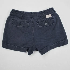 Vintage Abercrombie Fitch Micro Shorts Womens 4 Navy Blue Low Rise Y2K Coquette - Picture 1 of 11