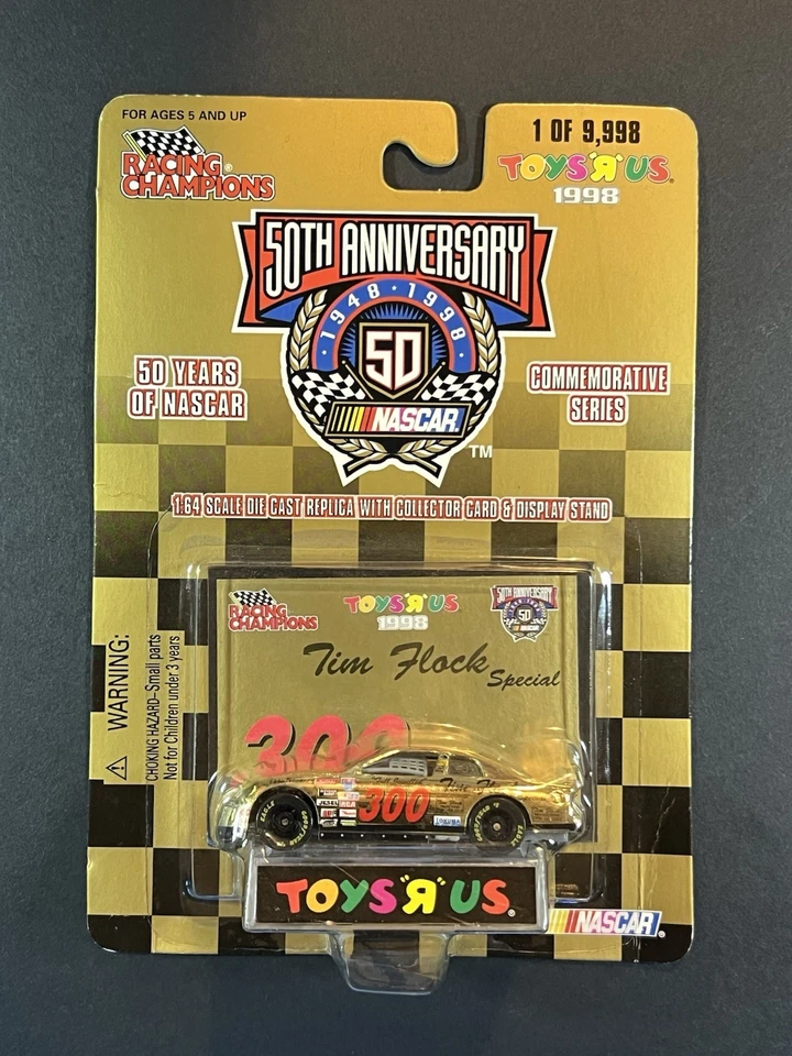 Racing Champions Bill Elliot 50th Anniversary Gold Car Toys R US 1 of 9 998