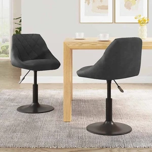 Swivel Dining Chairs Computer Chair Office Swivel Stool 2 pcs Velvet vidaXL - Picture 1 of 16
