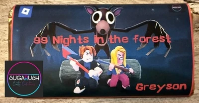 SUGAR RUSH CC Novelty Roblox Themed 99 Nights In The Forest Personalised Choc Wrapper+ Choc!