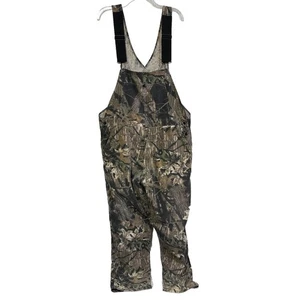 Mossy Oak Brand Camo Overalls Bibs Hunting Outdoor 44" x 32" Whitetail Deer Buck - Picture 1 of 9