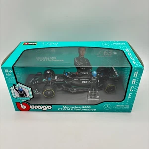 Bburago Formula 1 Mercedes-AMG F1 George Russell #63 1/24 Diecast Car & Figure - Picture 1 of 4