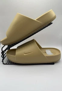 Brand New Nike Calm sliders Size 10 In Cream With Original Box - Picture 1 of 13