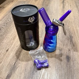 Special Blue Tie Dye Whipped Cream Dispenser Suede Series - Picture 1 of 5