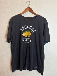 Camiseta Life is Good Hombre Manga Corta Crusher Lite Tacocat Negra Grande - Imagen 1 de 14