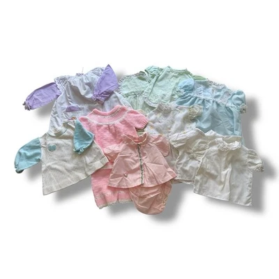 Lote de vestidos vintage de los años 50 para bebé niña pequeña vestidos tejido mameluco encaje años 50’s-80’s Foto 1 de 4