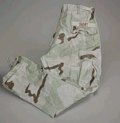 US Military Pants Mens Medium Reg Brown Desert Camo Army Cargo Utility Trousers - Image 1 of 4
