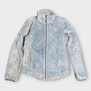 Chaqueta The North Face Osito Azul Mujer Pequeña Cuello Simulado Cremallera Completa Vellón Difuso TNF - Imagen 1 de 16