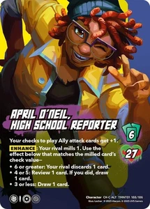 UniVersus April O'Neil, High School Reporter 188/186 Character Common Alt Art - Picture 1 of 1
