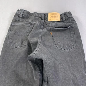 VTG Levis 550 Jeans Mens 34x30 Black Relaxed Tapered Leg Orange Tab Denim Pants - Picture 1 of 19