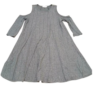 BCBGeneration Damen Small Swing Kleid grau Cold Shoulder Halbarm Stretch - Bild 1 von 3