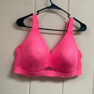 New Cacique Bra Pink Lace Lightly Lined No Wire Women's 44C - Picture 1 of 8