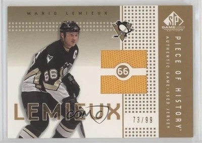 2002-03 SP Juego Usado Pieza de Historia Oro/99 Mario Lemieux #PH-ML Foto 1 de 3