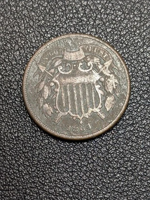 1864 copper Two Cent - Incredible Details! - Old Glory C&C Daily 1c Auction! - Image 1 of 2