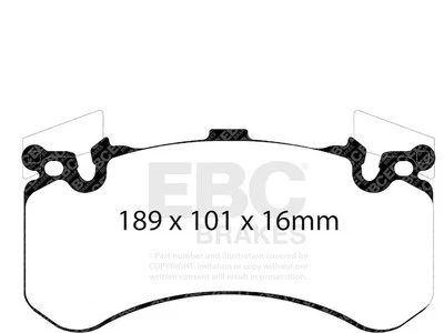 Juego de pastillas de freno delanteras para Audi S6 2013-2018 EBC 37584DWTJ 2014 2015 2016 2017 Foto 1 de 4