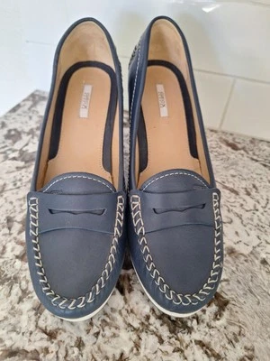 GEOX DORI Zeppe - Cuña plana azul Talla 39 Foto 1 de 4