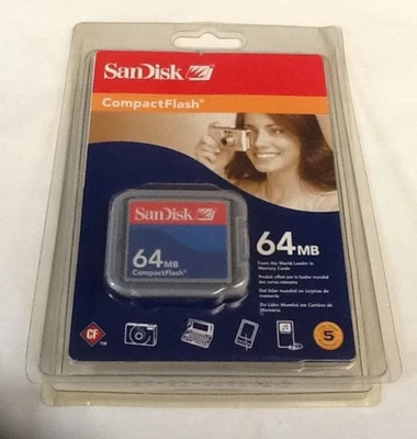 SanDisk 64 MB CompactFlash Card (SDCFB-64-A10) - Image 1 of 2