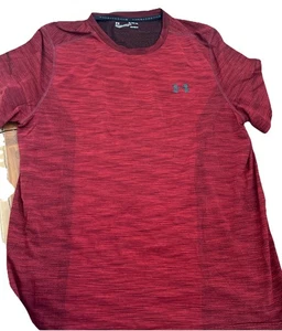 Under Armour Camicia Uomo HeatGear Vestibilità Larga Rosso Borgogna XL Logo - Foto 1 di 5