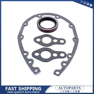 SMALL BLOCK CHEVY TIMING COVER GASKET SET WITH SEAL sbc 283 327 350 383 #9085 - Picture 1 of 9