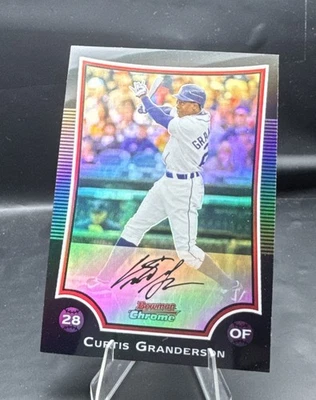 Bowman Chrome Refractors #26 Curtis Granderson 2009 Foto 1 de 3