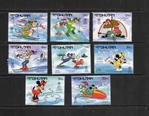 S6432 Bután 1988 Disney Juegos Olímpicos de Invierno 8v. MNH - Imagen 1 de 1