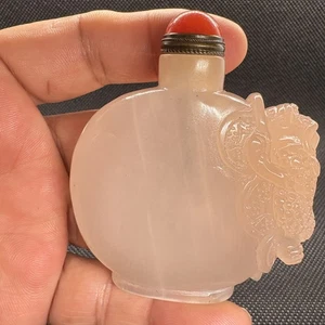 100% pure natural, Hetian, jade, exquisitely hand-carved, PI Xiu,Snuff bottle - Picture 1 of 9