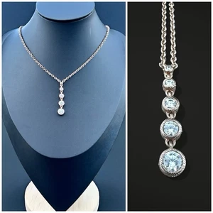 Rose Gold Vermeil Sterling Silver Chain CZ Y-Drop Pendant Layering 925 Necklace - Picture 1 of 6