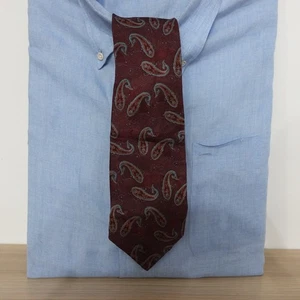 Vintage HOBY Krawatte Herren rot Paisley Seide Western Boho Anzug Kleid Krawatte - Bild 1 von 8