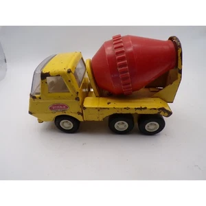 Vintage Tonka Cement Mixer Truck Pressed Steel Yellow Red Toy Vehicle 1:32 - Picture 1 of 5