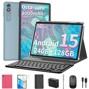 2025 Android 15 Tablet with Keyboard, 24GB+128GB+2TB Expand, 10.1 Inch Octa-C... - Picture 1 of 7