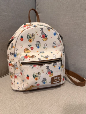 Mini Mochila Floral Loungefly Disney Mascotas Gatos y Perros Exclusiva Foto 1 de 4