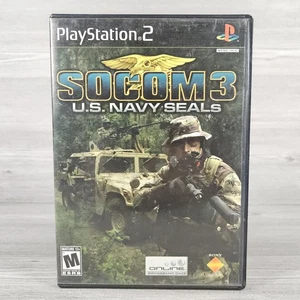 SOCOM 3 U.S. Navy Seals (PlayStation 2, 2005) PS2 Sony CIB Disco Manual Tarjeta de registro - Imagen 1 de 5