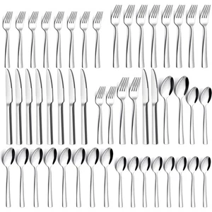 Besteck Set 12 Personen, 60 teilig Edelstahl Besteckset, Essbesteck Set mit M... - Bild 1 von 10