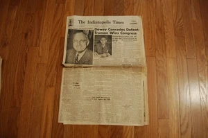 1948 Dewey gesteht Truman Originalzeitung - Indianapolis Times - Bild 1 von 5