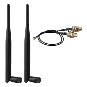 Pack 2 5dBi Gain 915MHz pour Antenne LoRa pour SMA Mâle avec Câble pour IPEX - Photo 1/24