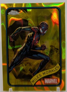π₯2025 Topps Chrome Marvel Miles Morales Yellow Lava Refractor #176π₯ - Picture 1 of 3