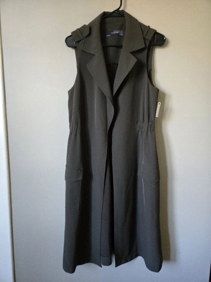 The Limited Long Vest Jacket Dark Green Women's Size M New With Tags - Image 1 of 4