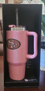 Vaso Bling San Francisco 49ers 46 OZ estrás rosa NUEVO ☆TAL CUAL☆ - Imagen 1 de 3