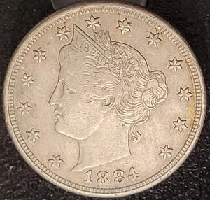 1884 Liberté tête V nickel très belle XF pleine liberté, définition cheveux et oreille - Photo 1/2