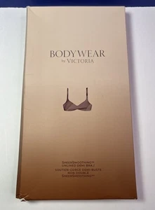Body Wear de Victoria Secret Sujetador Demi Suave Transparente Sin Forro 36B Rosa Nostalgia - Imagen 1 de 8