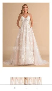 wedding dress size 10 new, never been altered. From JJS house - Picture 1 of 5