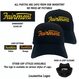 Fairmont Railway Motorcar Speeder Embroidered Cap Hat 40-4300V Choose Logo Color - Picture 1 of 3