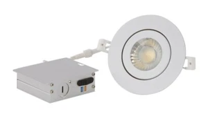 Utilitech Gimbal Color Choice White 4-in 700-Lumen Switchable White Round - Picture 1 of 2