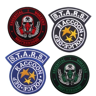 Embroidered Resident Evil S.T.A.R.S RACCOON DEP Hook Loop Patch Fastener Badge - Image 1 of 2