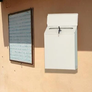 Vertical Lockable Mailbox Magazines Postbox Porch - Picture 1 of 43