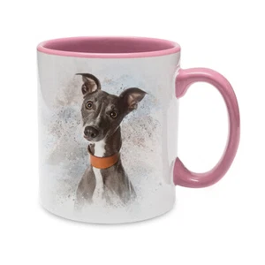 Greyhound | Pink Inner Mug 11oz | A Great Gift for Any Dog Lover! | HD | AAA* - Picture 1 of 1