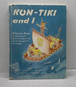 1950 Kon - Tiki und ich von Erik Hesselberg Vintage Hardcover Buch - Bild 1 von 12
